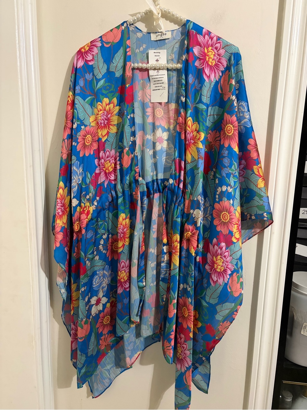 Umgee Blue Floral Lightweight Kimono